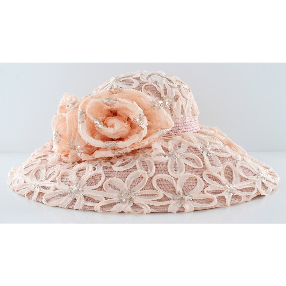 Bellissima Fine Millinery Fancy Sequined Wedding Church Hat #HT206